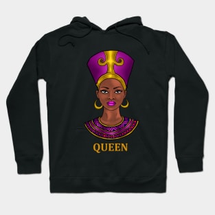 Melanin Queen Nefertiti Afro Black History Hoodie